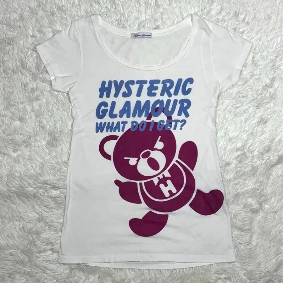 Hysteric glamour 베어 슬림핏 반팔 티셔츠