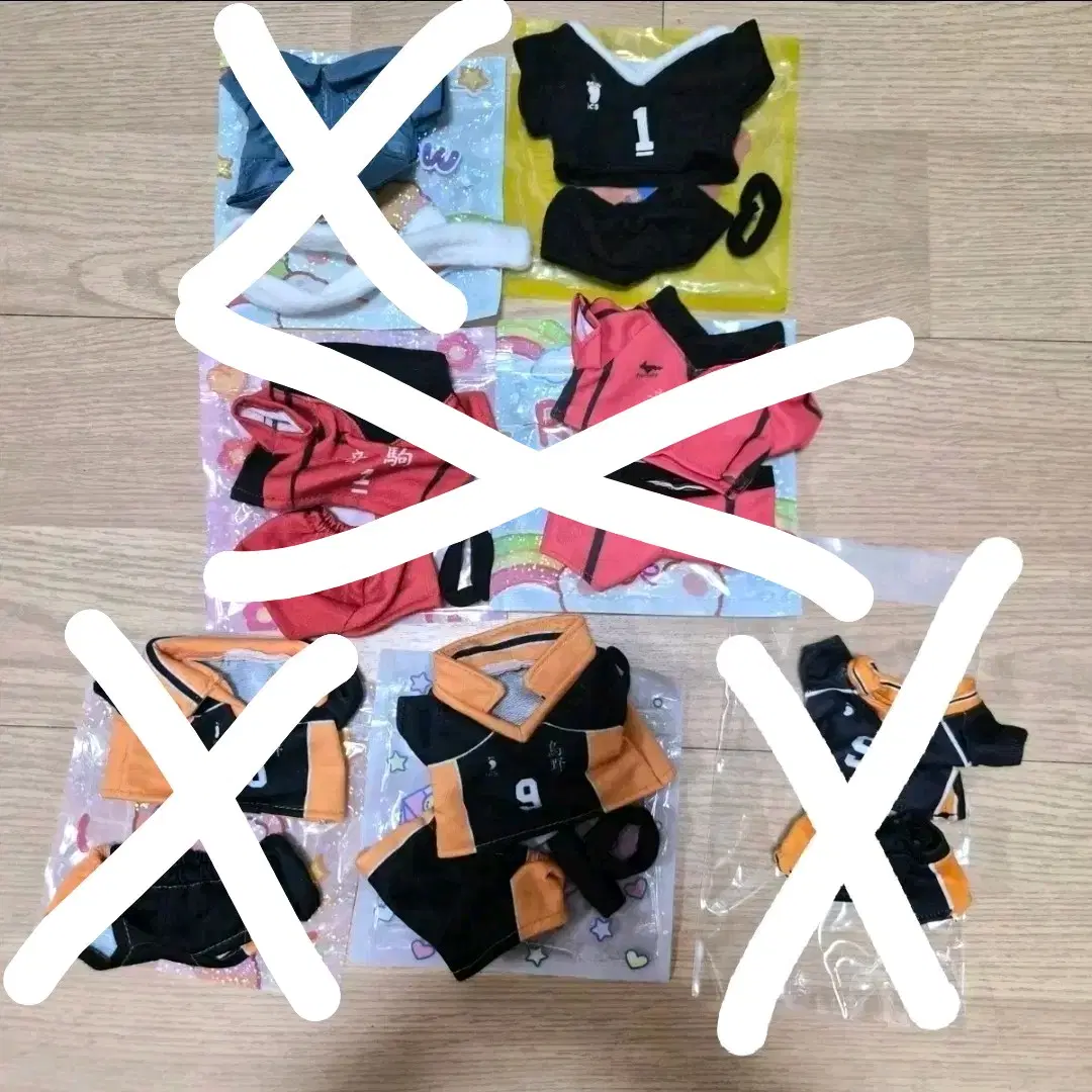 하이큐 키타 쿠로오 히나타 카게야마 20cm 15cm 인형옷 유니폼 농부옷