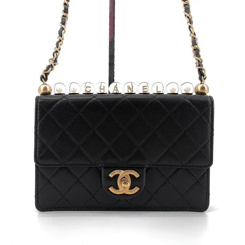 샤넬 고트스킨 비즈 CHANEL 로고 플랩백 크로스백 사진 2