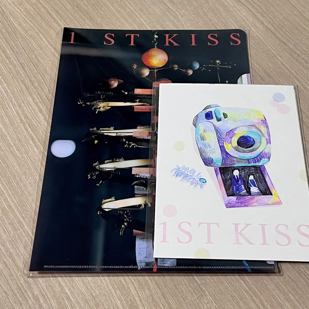 첫번째키스 오리지널 클리어 파일&전단, 스페셜 일러스트 엽서 3종 세트 미개봉