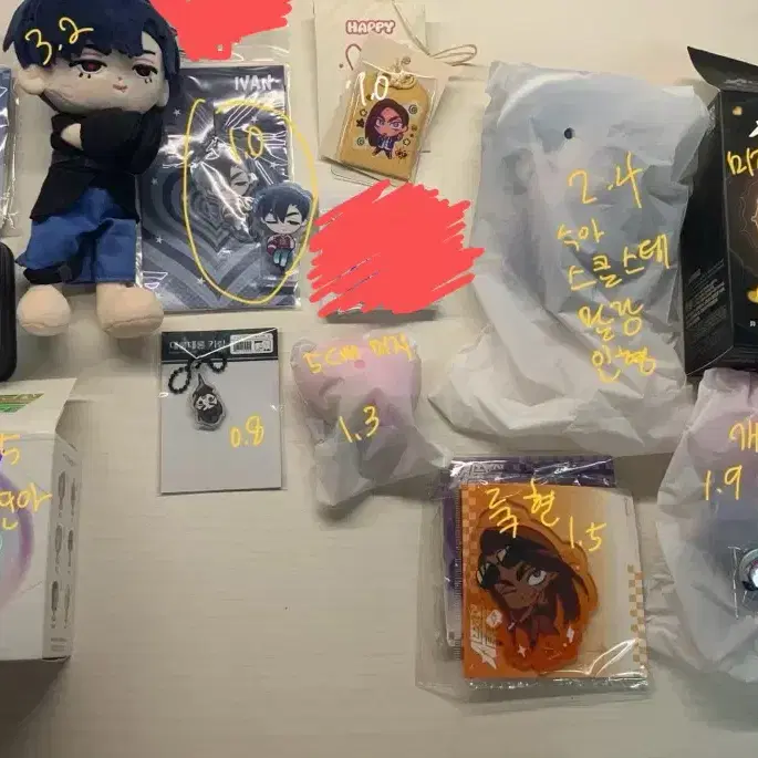 에이스테 굿즈 처분 이반 수아 미지 현아 루카 아크릴 펜던트 응원봉 피규어 하이틴 스쿨스테 코롯토