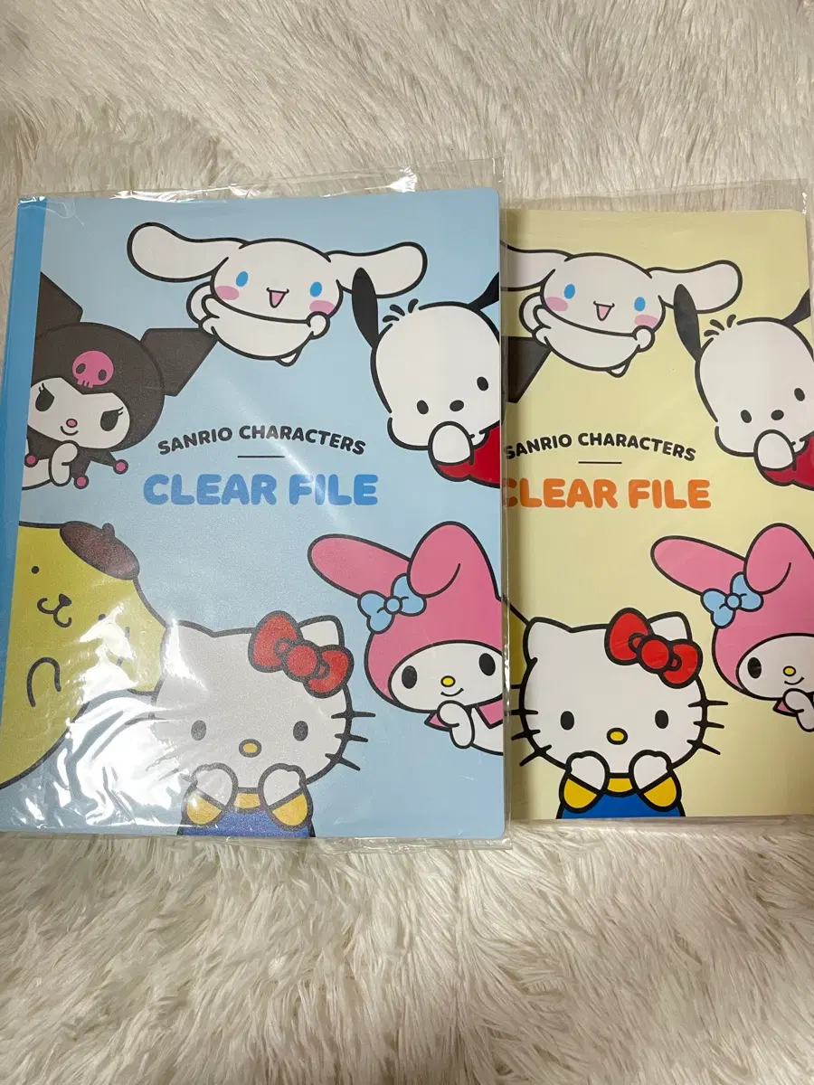 산리오 클리어 파일 블루 옐로우 40P