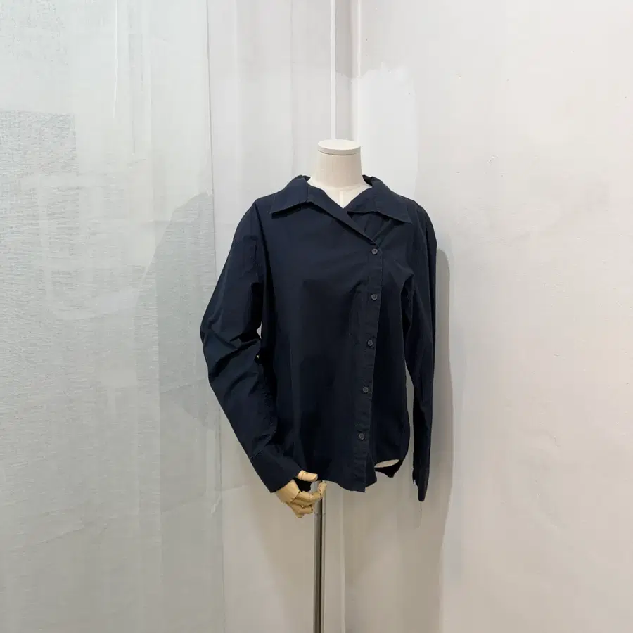 논로컬 사선단추 블라우스 긴팔셔츠 3695