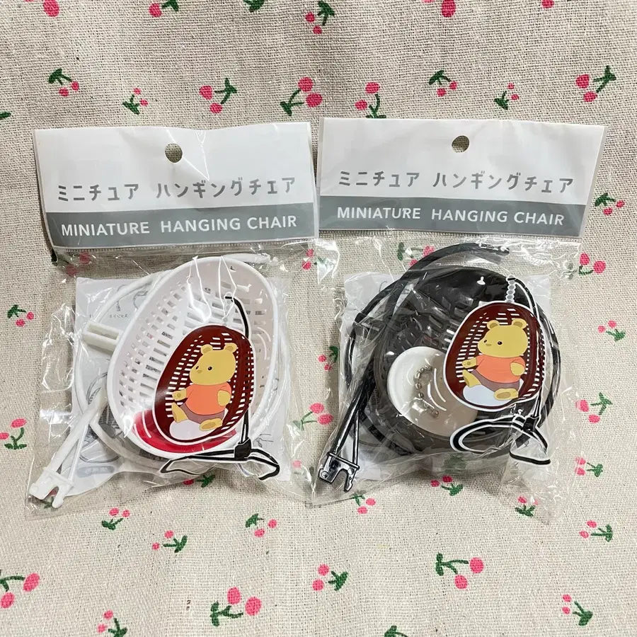 미니어처 (블랙+화이트) 행잉 체어 장식용 인테리어 소꿉놀이