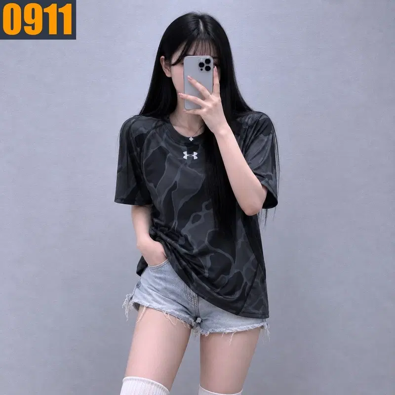 110 UNDER ARMOUR 언더아머 카모 기능성 반팔 티셔츠 2XL