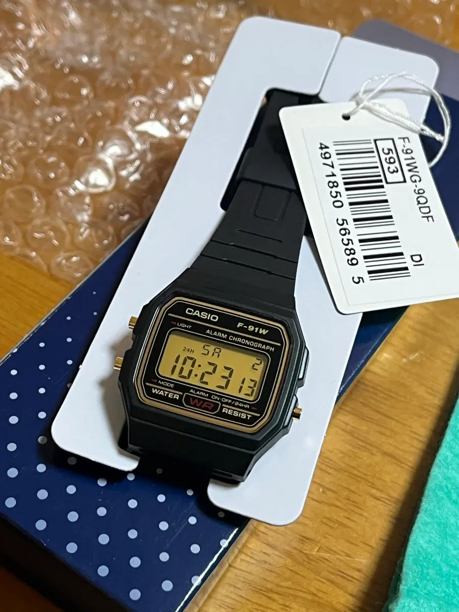 커스텀 카시오 F-91W 매칭컬러 샴페인골드