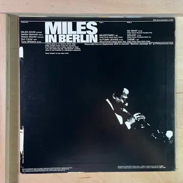 Miles Davis Miles In Berlin 일본 1981년 LP | CD/DVD/LP | 번개장터