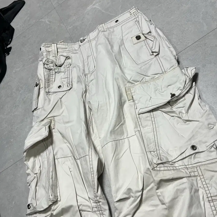 [30] 00s NII 화이트 빈티지 카고 팬츠 바지