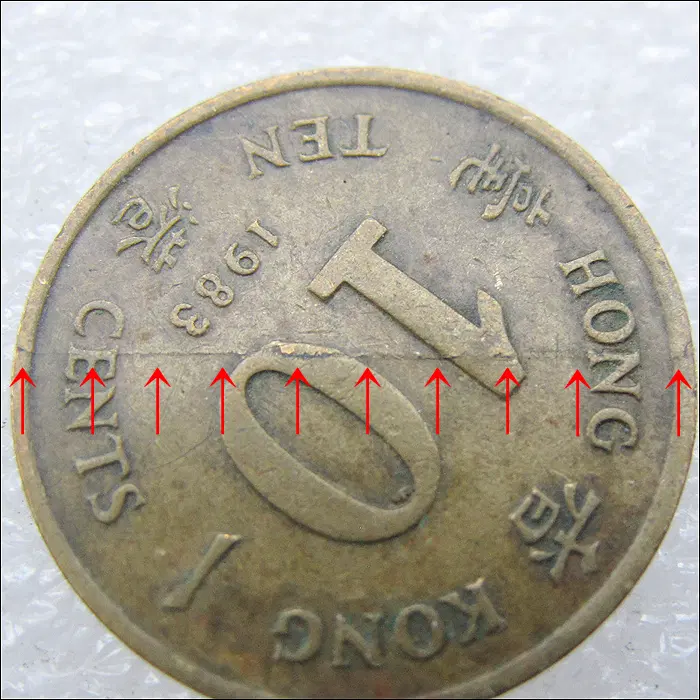 홍콩 1983년 10센트 [라미네이션 에러] (2691) [동전, 외국주화]