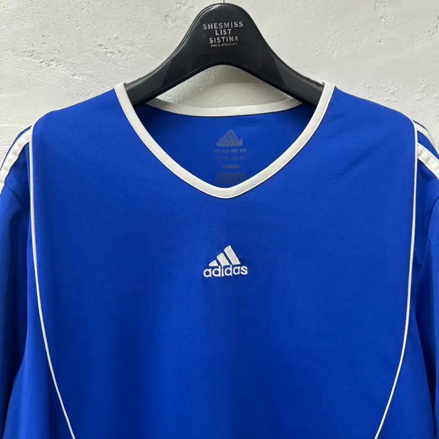 [상태양호] 아디다스(ADIDAS) 상의 공용 티셔츠 블루 기능성 반팔 100