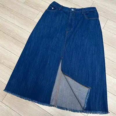 H&m 데님 슬릿 스커트