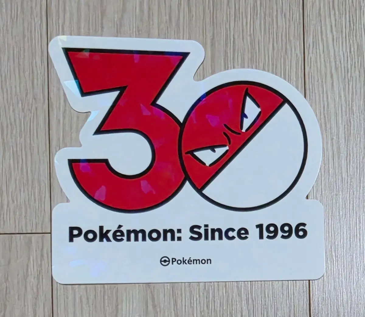 [30주년/국내한정] 포켓몬 30주년 로고 스티커 - 찌리리공