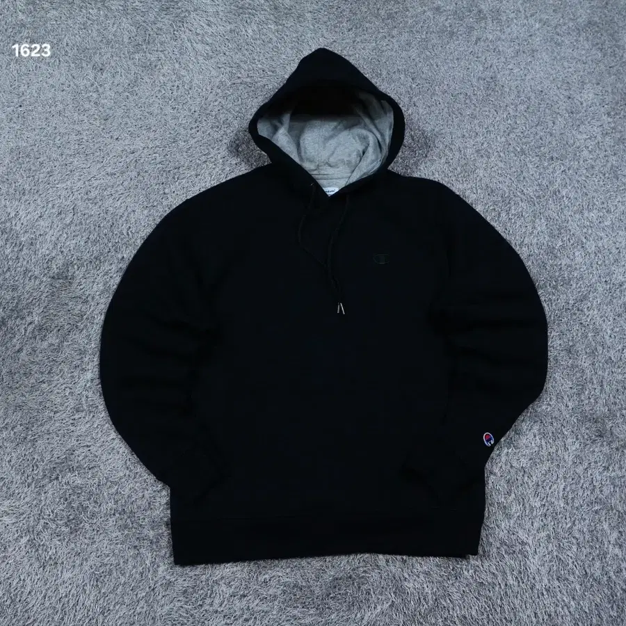 챔피온 블랙로고 후드티 M