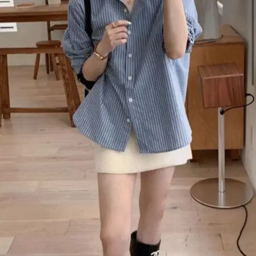 미엘 아이보리 니트스커트