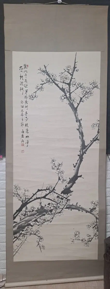 백석 작가의 매화그림 대작