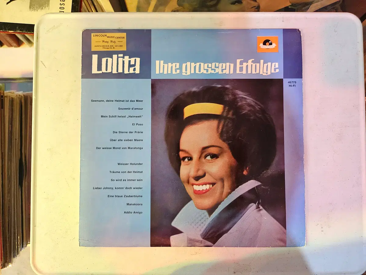 로리타(Lolita)가 1963년에 발표한 데뷔 컴필레이션 명반 Ihre grossen Erfolge(그녀의 위대한 히트곡들)의 오리지널 독일반 LP