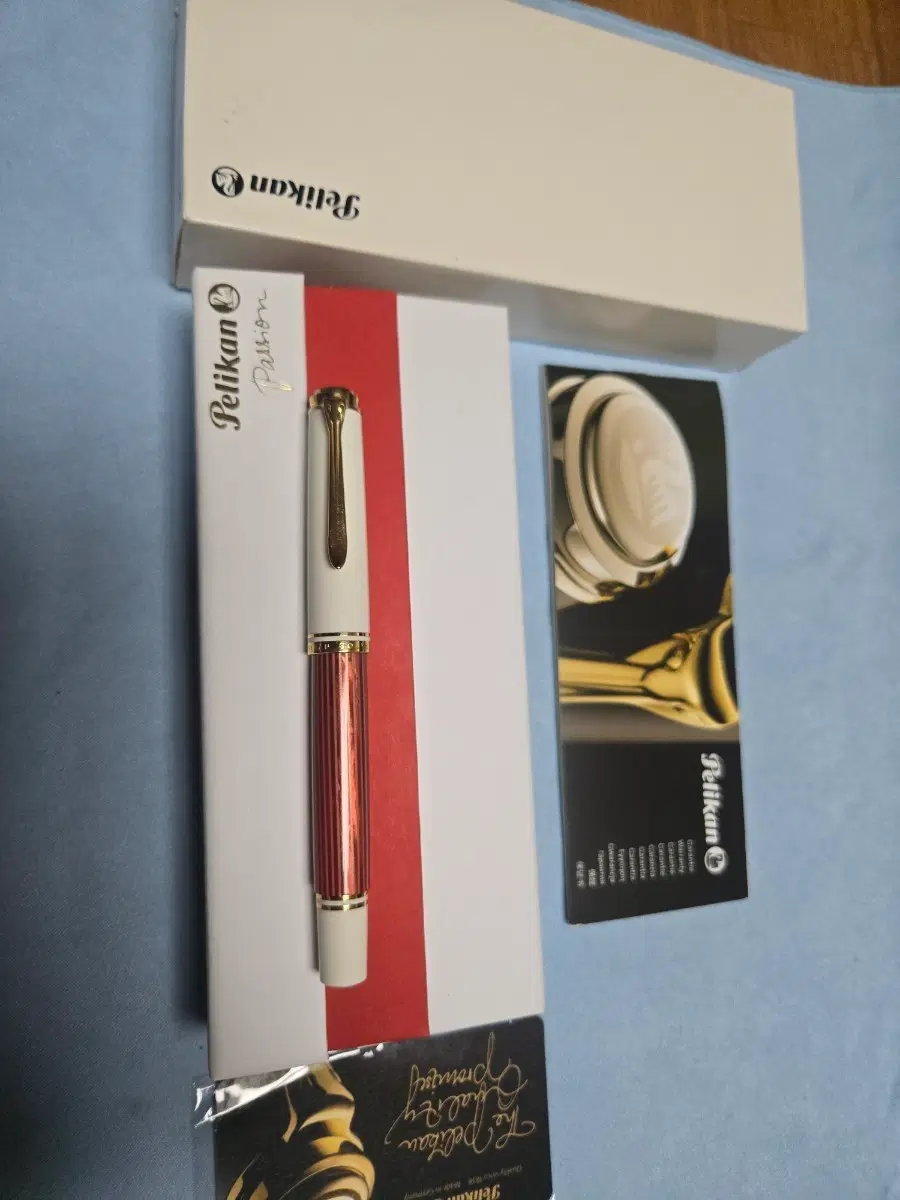펠리칸 만년필 m600 레드화이트 F닙