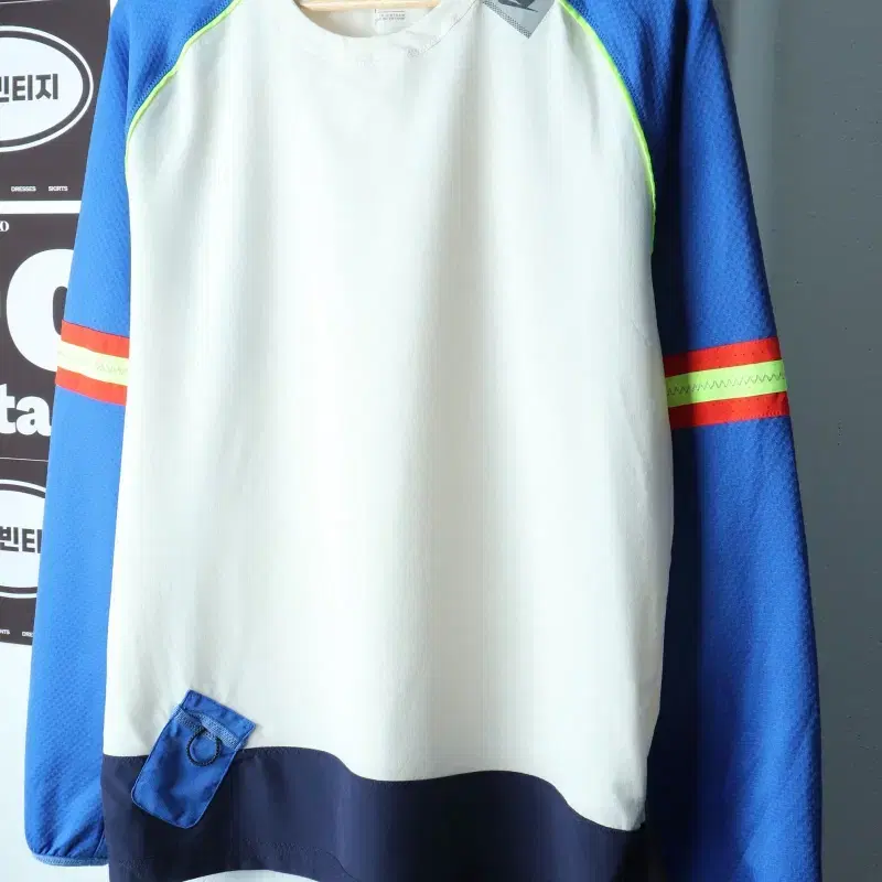 (L-XL) 나이키 긴팔티셔츠 기능성 나그랑 블루 올드스쿨-H39239