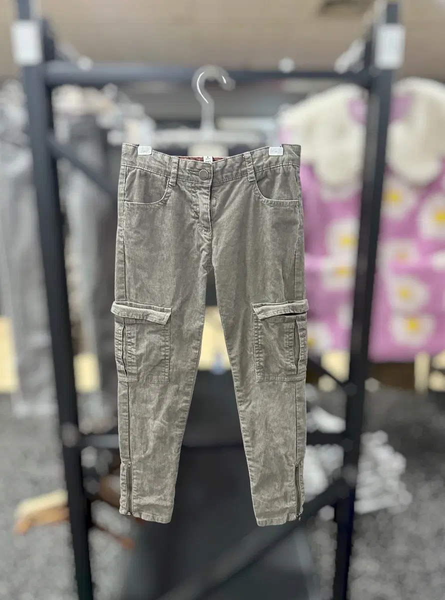 [D86] 스텔라 맥카트니 키즈 카키 카고 팬츠 8세