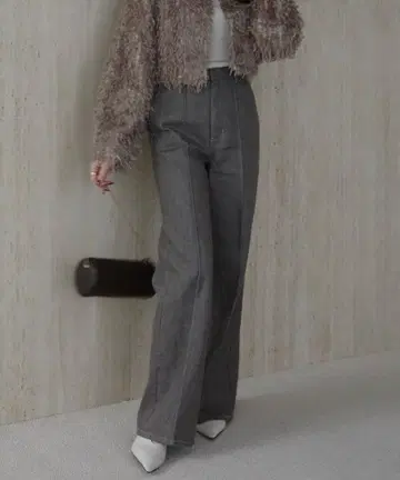 25AW anuans 아뉴앙스 슬림핏 스트레이트 데님 모카 0