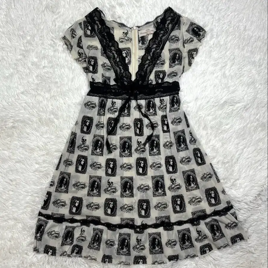 Hysteric glamour 레이스 히스걸 스컬 원피스