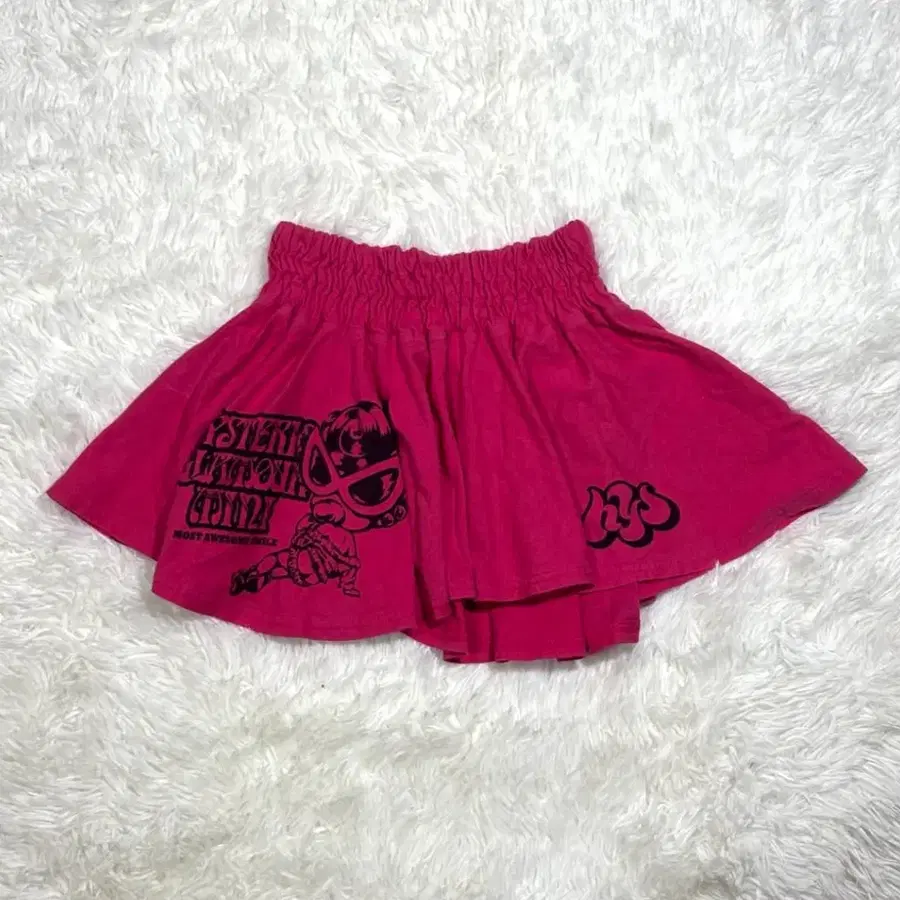 Hysteric glamour 핫핑크 미니 스커트
