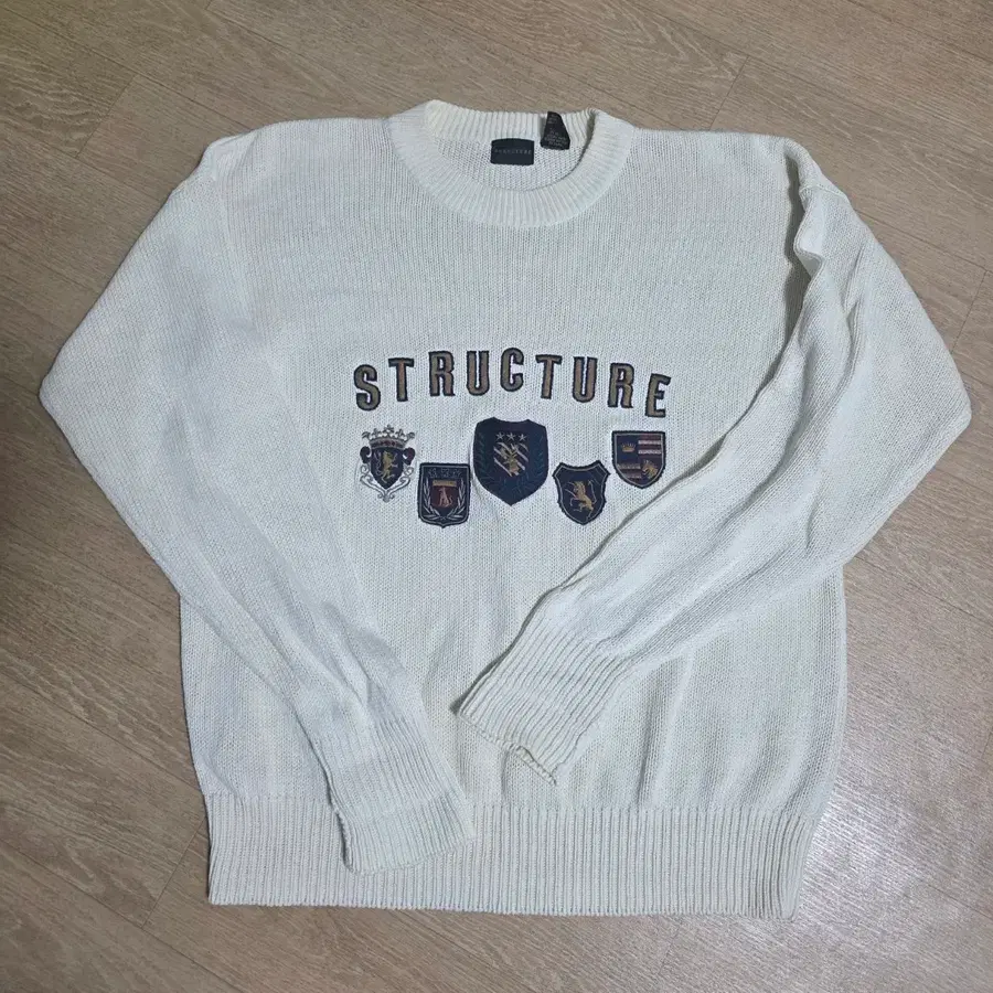 Structure 스트럭처 빈티지 크루넥 니트 스웨터
