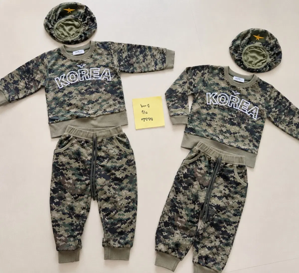 아기 군인옷 밀리터리 상하복 5호 쌍둥이 가능