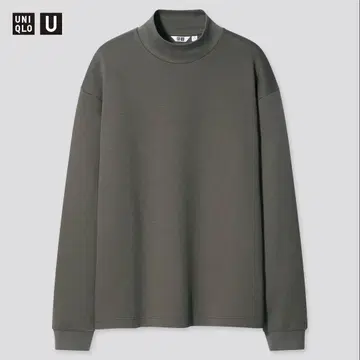 UNIQLO U 모크넥 풀오버 (긴팔) 58 DARK GREEN