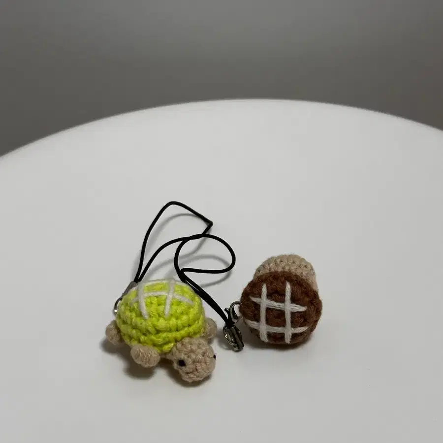 거북이, 버섯 뜨개 키링 set