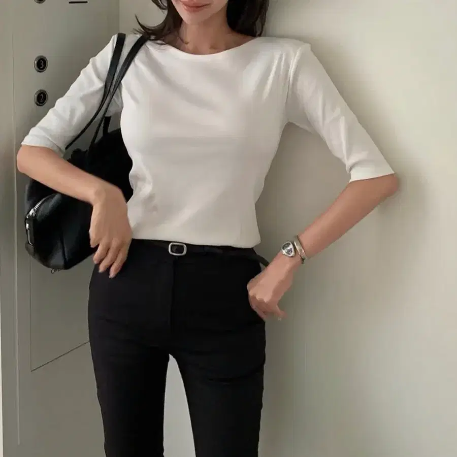 [미 시착 새 상품] 쥬드마켓 보트넥 몸매티