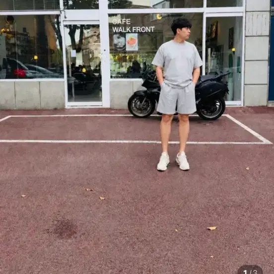남자 마실 맨투맨 반바지 셋업
