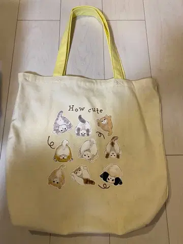 하자품 모프 샌드 초기 시절 토트백 고양이 무늬 새끼 고양이 복슬복슬 고양이