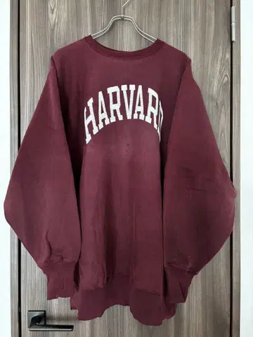 90s Champion RW HARVARD 크림슨 자수 택 XXL