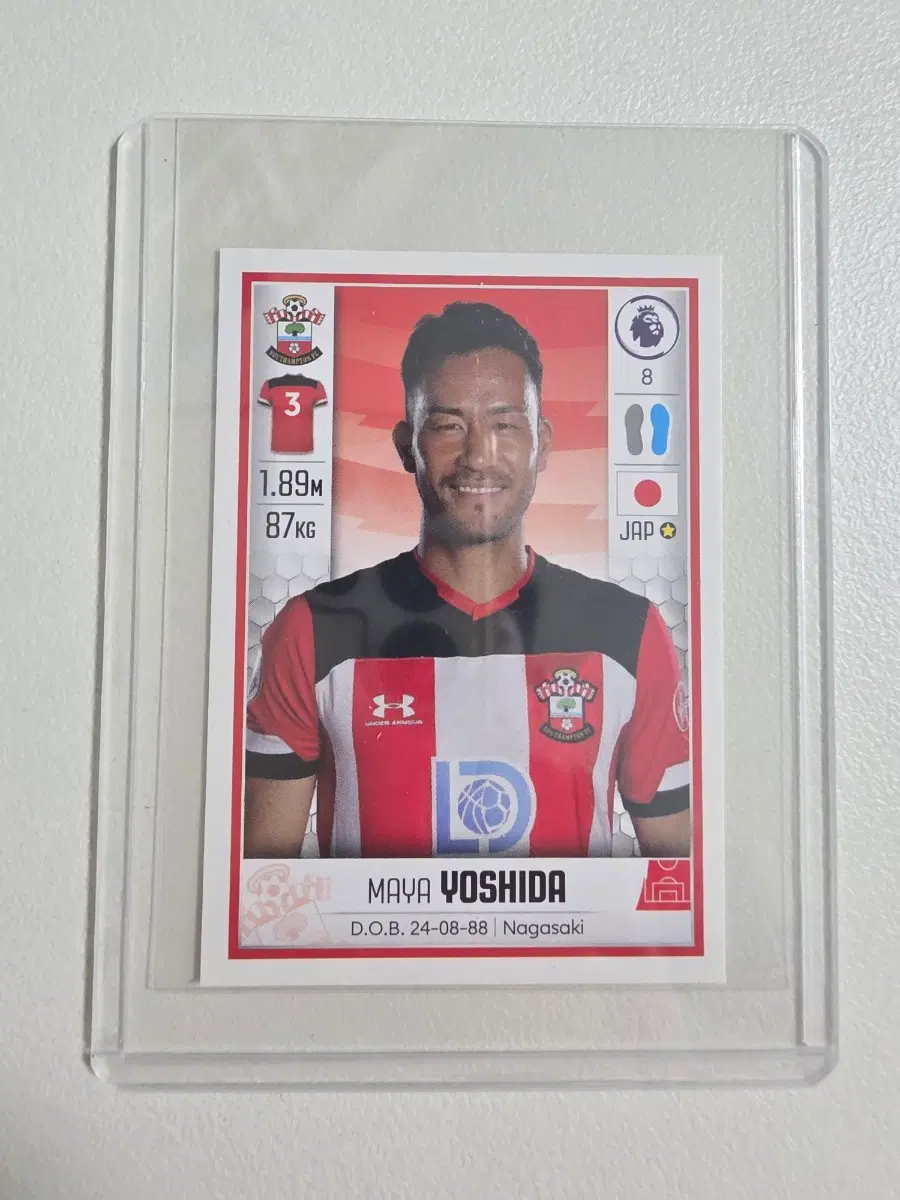 2019-20 Maya Yoshida 요시다 마야 파니니 EPL 스티커 카드 사우스햄튼