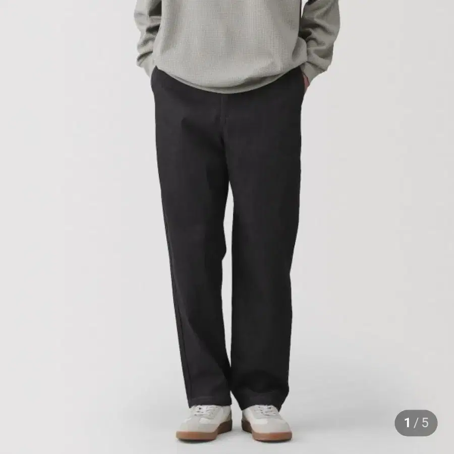 무인양품 워싱데님이지팬츠블랙 M