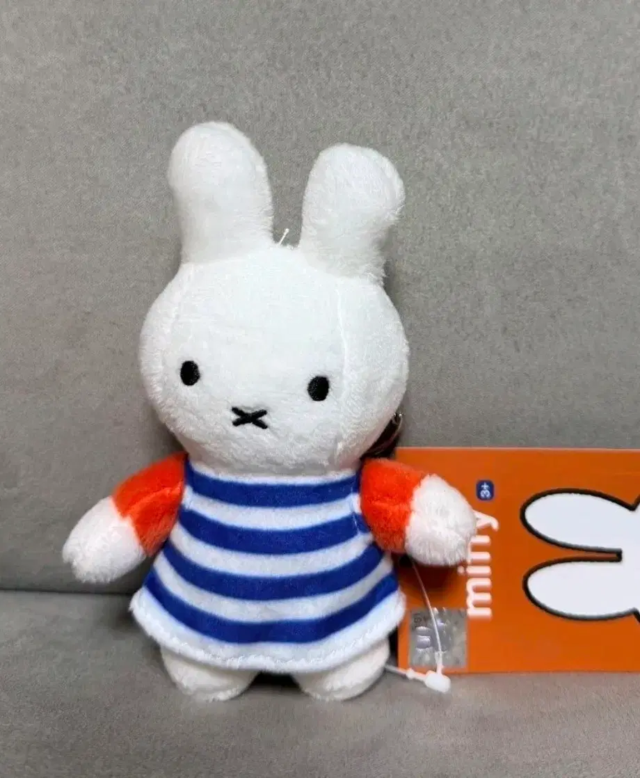 정품 미피 여름 스트라이프 줄무늬 미피 키링인형