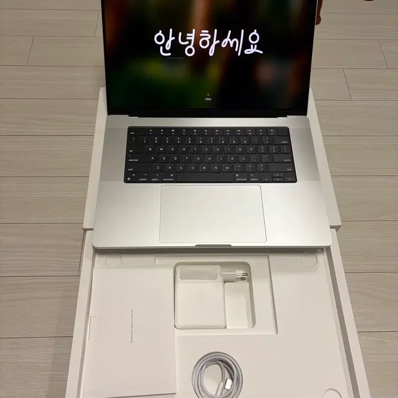 S급 ) 맥북 프로 M4 pro 16인치 24gb 512ssd 실버 애케플