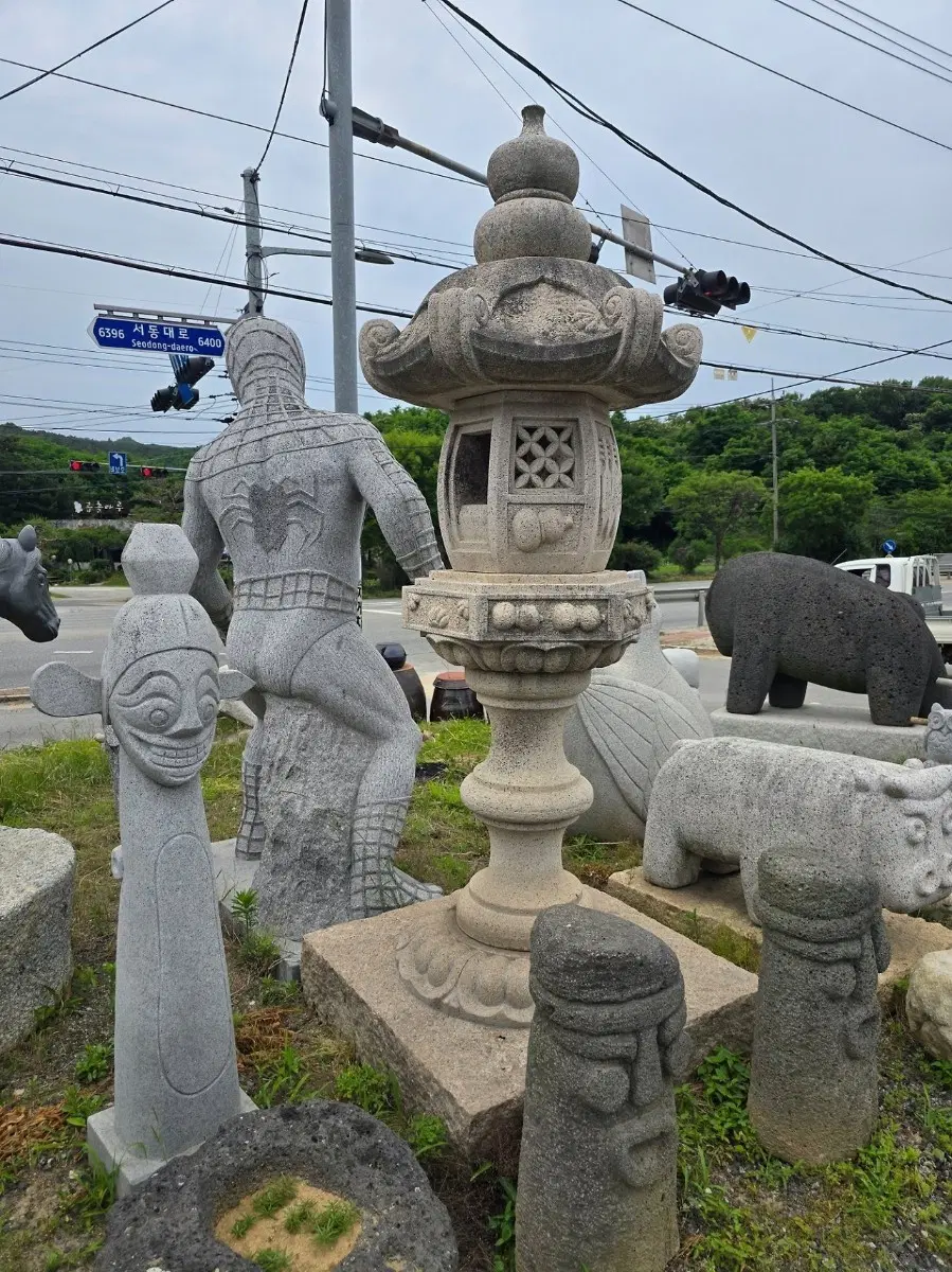화강암 대형 석등