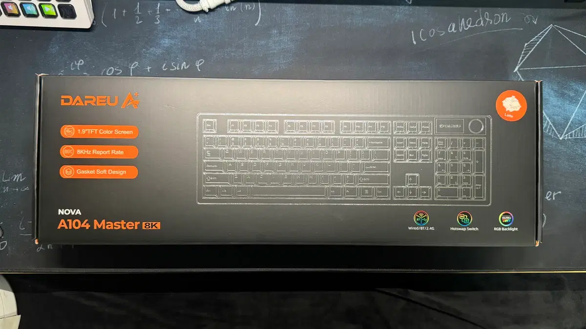 다얼유 A104 PRO 8K MASTER 무선 기계식키보드 서울, 라떼축
