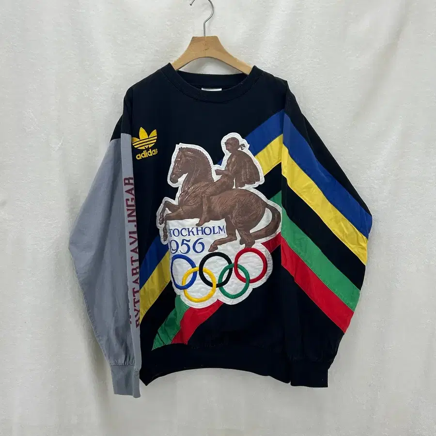 [Adidas] 80s 아디다스 올드스쿨 스톡홀름 1956 배색 풀오버