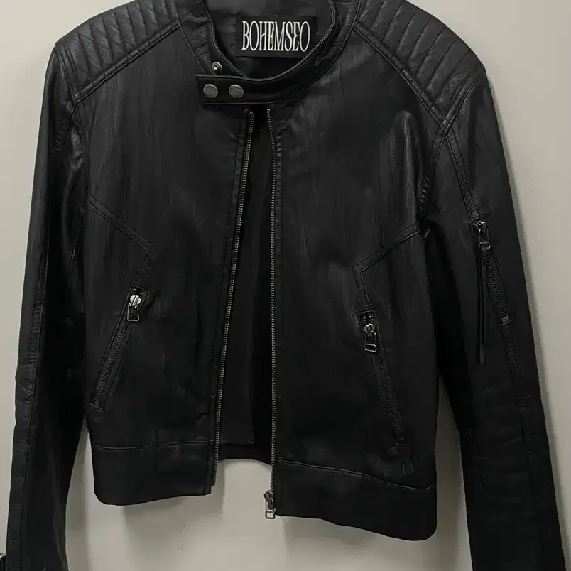 보헤미안서울 NEEDLE POINT LEATHER JACKET