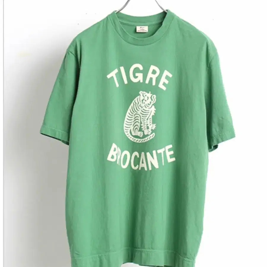 tigre brocante 반팔 티셔츠 그린 티그레브로칸테 디그레브로칸테