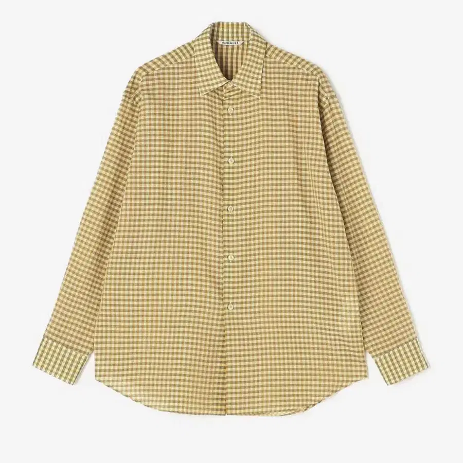 오라리 AIRY LIGHT COTTON CHECK SHIRT WOMEN