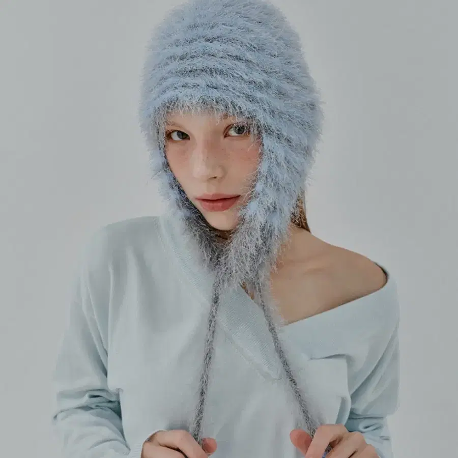 아뜰리에파크 이어 플랩 햇 아뜰리에파크 모자 앙고라 비키