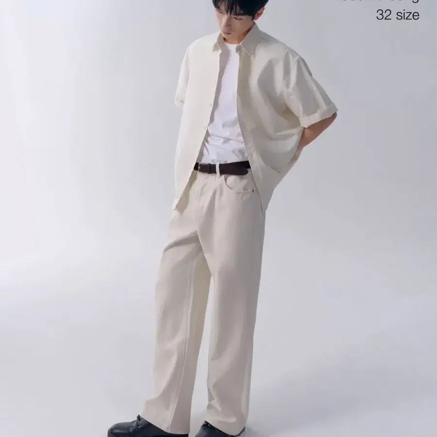 무탠다드 크림진 새상품