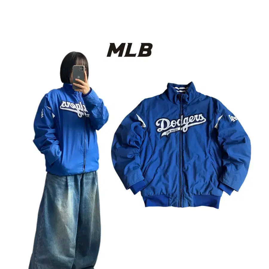 MLB LA다저스 베이스볼 올드스쿨 스타디움 점퍼 자켓