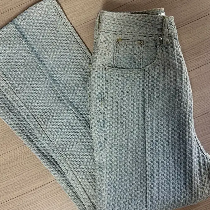 새상품 연청트위드부츠컷