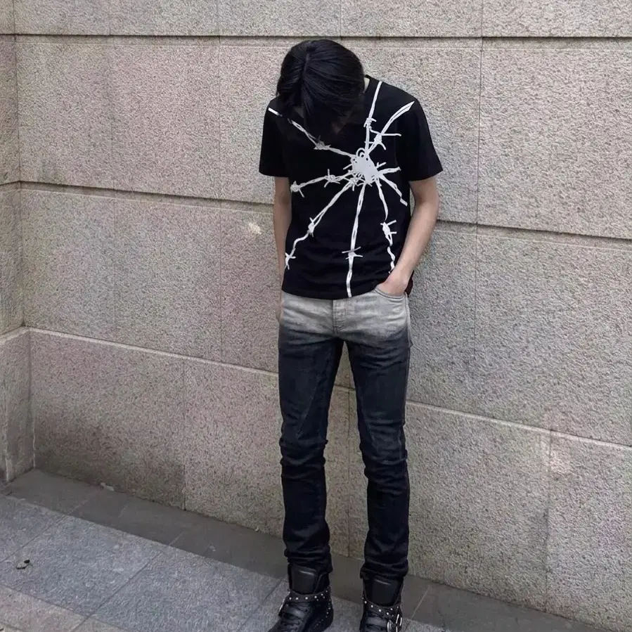 릭오웬스 디트로이트컷 투톤 데님 32