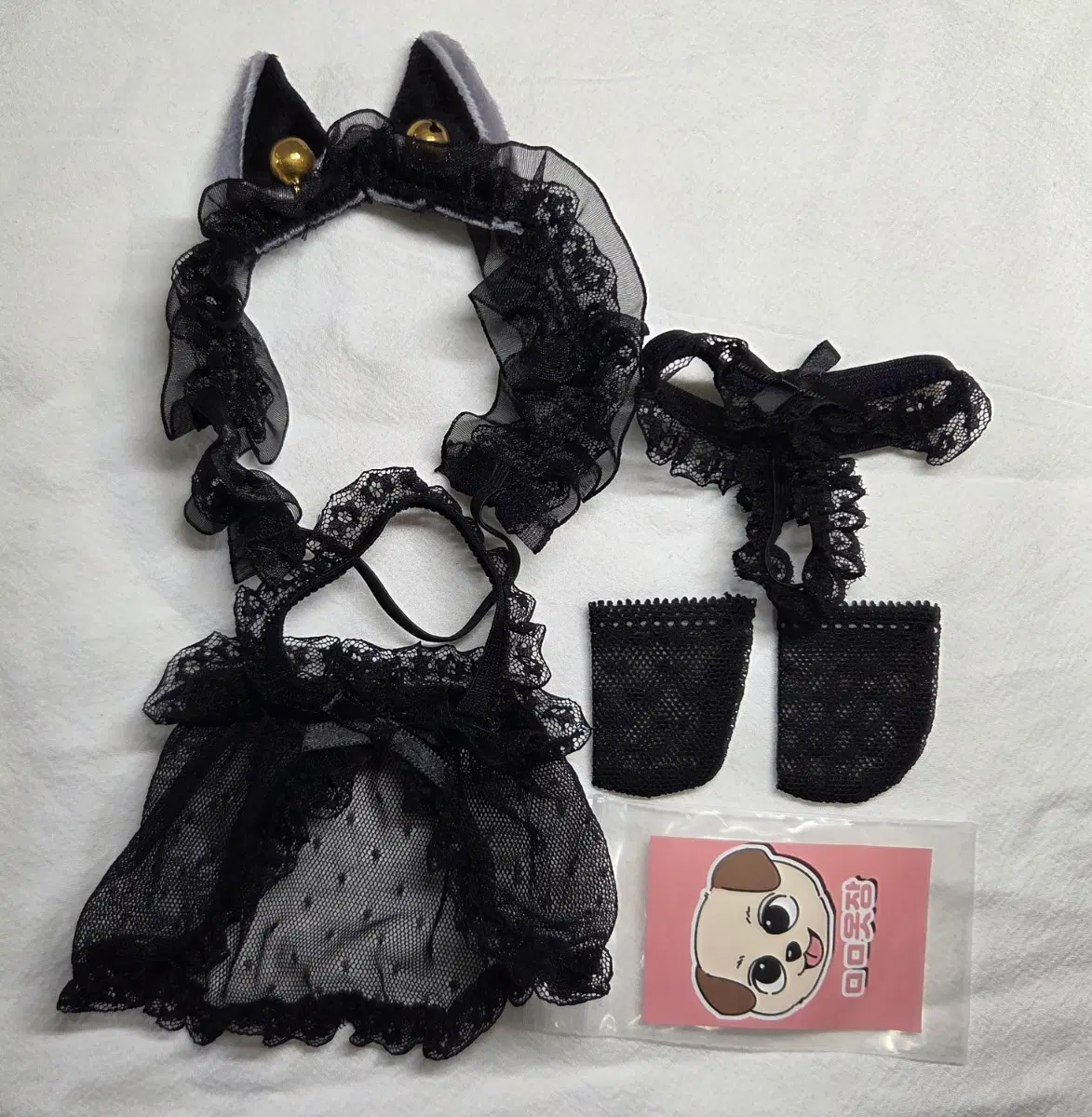 20cm 인형옷 민망옷장 란제리 시즌1 (블랙)
